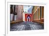 Cobblestone Street in Old San Juan, Puerto Rico-George Oze-Framed Photographic Print