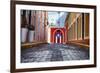 Cobblestone Street in Old San Juan, Puerto Rico-George Oze-Framed Photographic Print