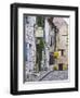 Cobblestone Street in Old Town with Stone Houses, Le Logis Plantagenet Bed and Breakfast-Per Karlsson-Framed Photographic Print