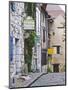 Cobblestone Street in Old Town with Stone Houses, Le Logis Plantagenet Bed and Breakfast-Per Karlsson-Mounted Photographic Print