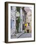 Cobblestone Street in Old Town with Stone Houses, Le Logis Plantagenet Bed and Breakfast-Per Karlsson-Framed Photographic Print