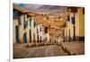 Cobblestone Street Scene, Cusco, Peru, South America-Laura Grier-Framed Photographic Print