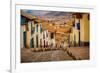 Cobblestone Street Scene, Cusco, Peru, South America-Laura Grier-Framed Photographic Print