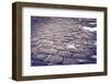 Cobblestone walkway at Pere Lachaise Cemetery, Paris, France-Russ Bishop-Framed Photographic Print