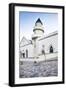 Cobblestones and the Exterior of a Church in Bo-Kaap Residential District-Kimberly Walker-Framed Premium Photographic Print