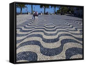 Cobblestones, Cascais, Portugal, Europe-Jeremy Lightfoot-Framed Stretched Canvas