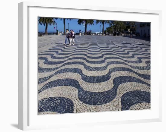 Cobblestones, Cascais, Portugal, Europe-Jeremy Lightfoot-Framed Photographic Print