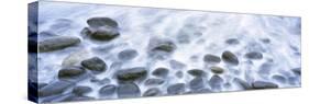 Cobblestones covered in surf on the beach, Las Rocas Beach, Baja California, Mexico-Panoramic Images-Stretched Canvas