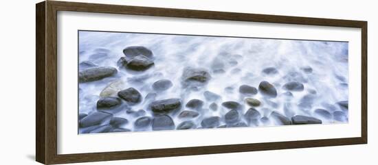 Cobblestones covered in surf on the beach, Las Rocas Beach, Baja California, Mexico-Panoramic Images-Framed Photographic Print