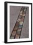 Cobblestones' Line That Marks the Place Where Was the Berlin Wall. Germany-null-Framed Giclee Print