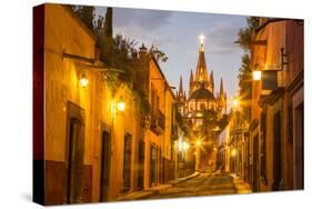 Cobblestones of Aldama Street, San Miguel De Allende, Mexico-Chuck Haney-Stretched Canvas