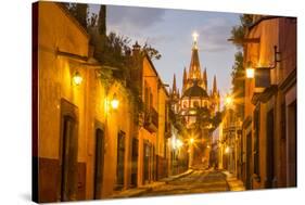 Cobblestones of Aldama Street, San Miguel De Allende, Mexico-Chuck Haney-Stretched Canvas