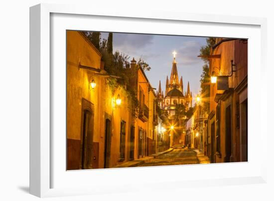 Cobblestones of Aldama Street, San Miguel De Allende, Mexico-Chuck Haney-Framed Photographic Print