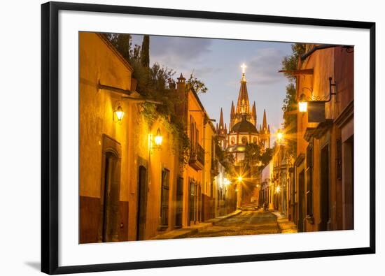 Cobblestones of Aldama Street, San Miguel De Allende, Mexico-Chuck Haney-Framed Photographic Print