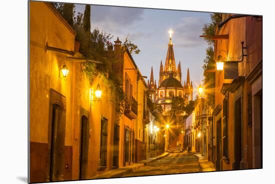 Cobblestones of Aldama Street, San Miguel De Allende, Mexico-Chuck Haney-Mounted Photographic Print