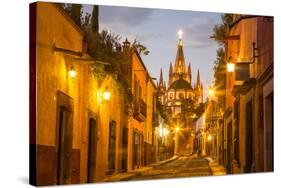 Cobblestones of Aldama Street, San Miguel De Allende, Mexico-Chuck Haney-Stretched Canvas