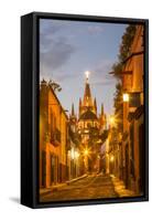 Cobblestones of Aldama Street, San Miguel De Allende, Mexico-Chuck Haney-Framed Stretched Canvas