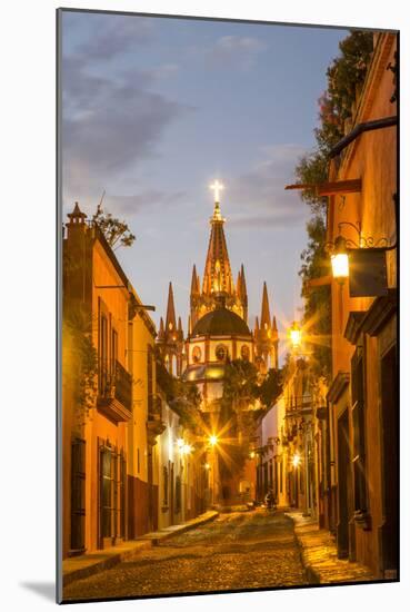 Cobblestones of Aldama Street, San Miguel De Allende, Mexico-Chuck Haney-Mounted Photographic Print