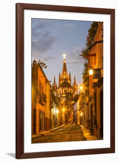 Cobblestones of Aldama Street, San Miguel De Allende, Mexico-Chuck Haney-Framed Photographic Print