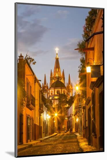 Cobblestones of Aldama Street, San Miguel De Allende, Mexico-Chuck Haney-Mounted Photographic Print