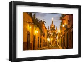 Cobblestones of Aldama Street, San Miguel De Allende, Mexico-Chuck Haney-Framed Premium Photographic Print