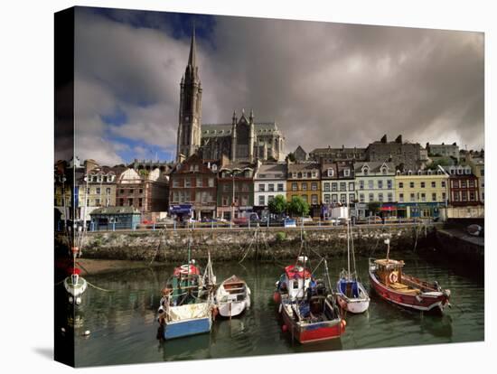 Cobh Harbour and St. Colman's Cathedral, Cobh, County Cork, Munster, Republic of Ireland-Patrick Dieudonne-Stretched Canvas