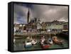 Cobh Harbour and St. Colman's Cathedral, Cobh, County Cork, Munster, Republic of Ireland-Patrick Dieudonne-Framed Stretched Canvas