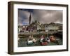 Cobh Harbour and St. Colman's Cathedral, Cobh, County Cork, Munster, Republic of Ireland-Patrick Dieudonne-Framed Photographic Print