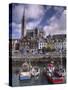 Cobh Harbour and St. Colman's Cathedral, Cobh, County Cork, Munster, Republic of Ireland-Patrick Dieudonne-Stretched Canvas