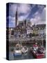 Cobh Harbour and St. Colman's Cathedral, Cobh, County Cork, Munster, Republic of Ireland-Patrick Dieudonne-Stretched Canvas