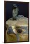 Cobra, Canopic Jar of Psusennes I in Alabaster and Gold Leaf Surmounted by a Falcon's Head-null-Framed Giclee Print