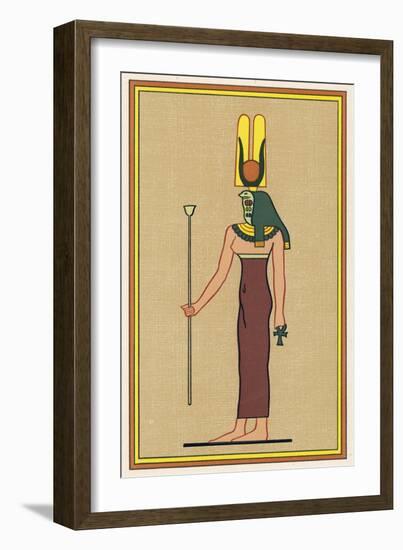 Cobra-Headed Goddess Guardian of the Pharaoh and an Embodiment of Divine Motherhood-E.a. Wallis Budge-Framed Art Print