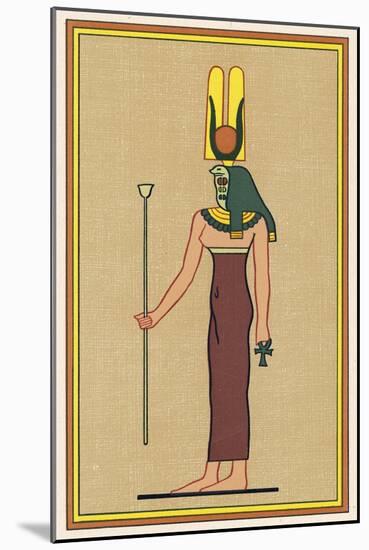 Cobra-Headed Goddess Guardian of the Pharaoh and an Embodiment of Divine Motherhood-E.a. Wallis Budge-Mounted Art Print