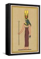 Cobra-Headed Goddess Guardian of the Pharaoh and an Embodiment of Divine Motherhood-E.a. Wallis Budge-Framed Stretched Canvas