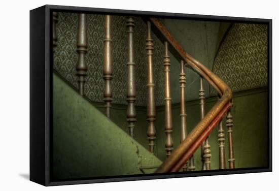 Cobwebs on Stairway-Nathan Wright-Framed Stretched Canvas