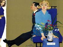 Auctioned Bride - Saturday Evening Post "Men at the Top", October 16, 1954 pg.34-Coby Whitmore-Giclee Print