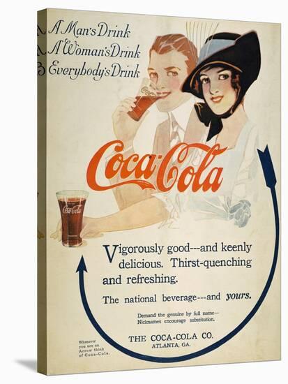 Coca-Cola Ad, 1914-null-Stretched Canvas