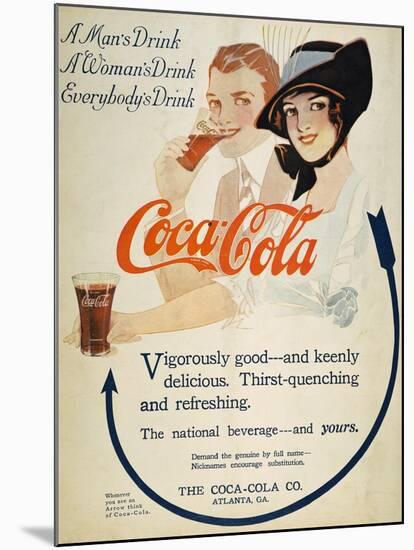 Coca-Cola Ad, 1914-null-Mounted Giclee Print