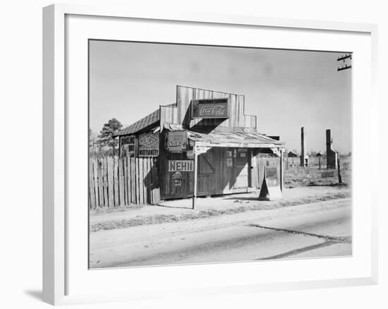 Coca-Cola Shack in Alabama, December, 1935-null-Framed Photo