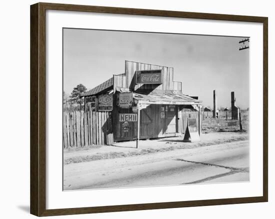 Coca-Cola Shack in Alabama, December, 1935-null-Framed Photo