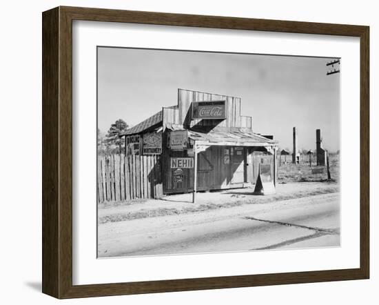 Coca-Cola Shack in Alabama, December, 1935-null-Framed Photo