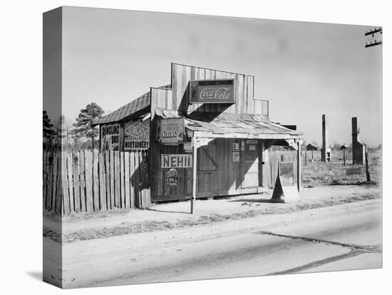 Coca-Cola Shack in Alabama, December, 1935-null-Stretched Canvas