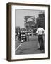 Coca Cola Sign and Thermometer Registering 100 Degrees during Columbus Circle Heat Wave in NY-Marie Hansen-Framed Premium Photographic Print