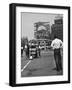 Coca Cola Sign and Thermometer Registering 100 Degrees during Columbus Circle Heat Wave in NY-Marie Hansen-Framed Premium Photographic Print