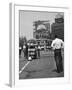 Coca Cola Sign and Thermometer Registering 100 Degrees during Columbus Circle Heat Wave in NY-Marie Hansen-Framed Photographic Print