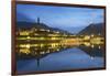 Cochem at dusk, Rhineland-Palatinate, Germany, Europe-Ian Trower-Framed Photographic Print