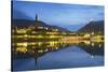 Cochem at dusk, Rhineland-Palatinate, Germany, Europe-Ian Trower-Stretched Canvas