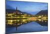 Cochem at dusk, Rhineland-Palatinate, Germany, Europe-Ian Trower-Mounted Photographic Print