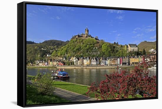 Cochem Imperial Castle, the Reichsburg, on Moselle River, Rhineland-Palatinate, Germany, Europe-Hans-Peter Merten-Framed Stretched Canvas