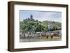 Cochem with Castle along River Moselle in Germany-kruwt-Framed Photographic Print